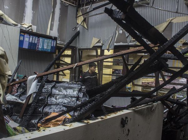 Begini Kondisi Gedung SDM Polda Kalsel Usai Terbakar