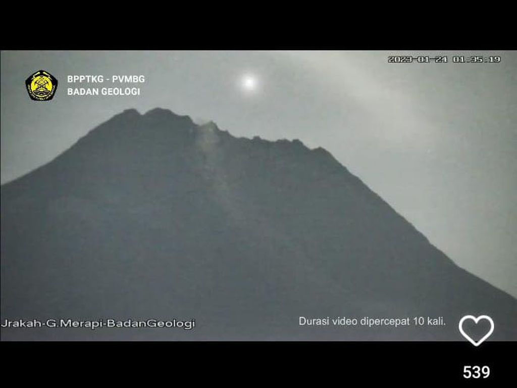 Penampakan Benda Asing di Atas Gunung Merapi yang Ternyata Satelit AS