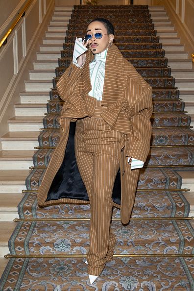 PARIS, FRANCE - JANUARY 25: (EDITORIAL USE ONLY - For Non-Editorial use please seek approval from Fashion House) Doja Cat attends the Viktor & Rolf Haute Couture Spring Summer 2023 show as part of Paris Fashion Week  on January 25, 2023 in Paris, France. (Photo by Marc Piasecki/WireImage)