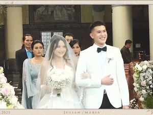 Momen Sakral nan Haru Pemberkatan Nikah Julian Jacob dan Mirriam Eka