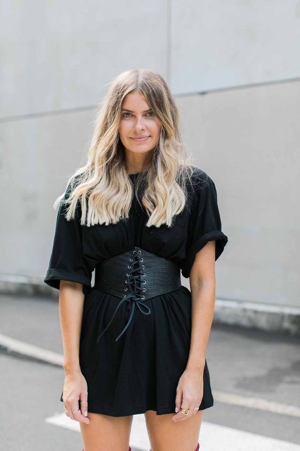 Kiat menyamarkan perut buncit/Foto: Pinterest.com/ Kiat menyamarkan perut buncit