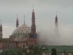 Ruang Panel Listrik Masjid Islamic Center Samarinda Terbakar, Jemaah Panik