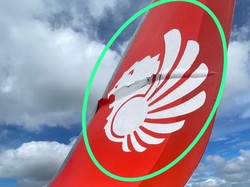 Penampakan Sayap Lion Air Usai Tabrak Garbarata Bandara Mopah Merauke