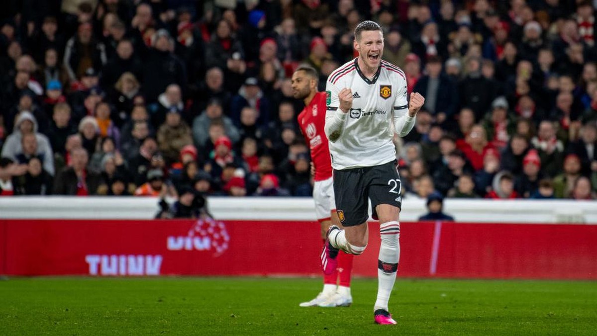 Wout Weghorst membuka rekening golnya di Manchester United (Foto: Manchester United via Getty Imag/Ash Donelon)