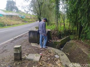 Beredar Video Pria Buang Sayuran di Saluran Air Ngablak Magelang