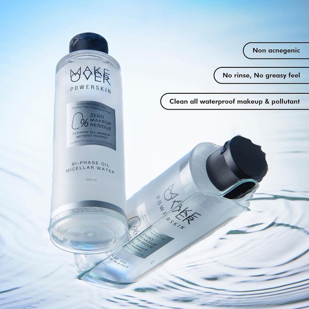 Make Over Powerskin Bi-Phase Oil Micellar Water. Foto: instagram.com/makeoverid Make Over Powerskin Bi-Phase Oil Micellar Water. Foto: instagram.com/makeoverid
