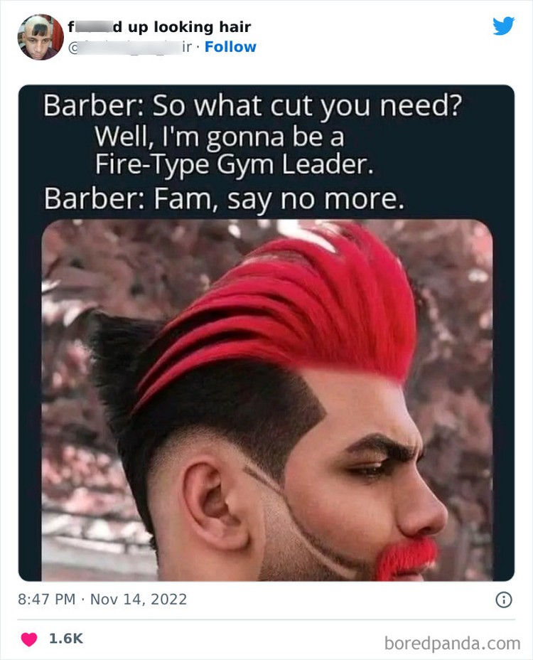 Model rambut unik dan tidak biasa di internet.