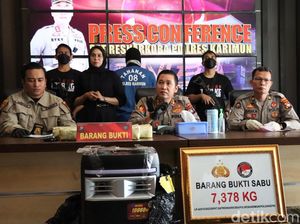 Kurir 7,3 kg Sabu Asal Malaysia Ditangkap Polisi di Karimun Kepri