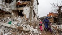 Permukiman Warga di Hlevakha Ukraina Hancur Lebur Dirudal Rusia