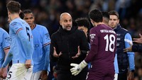 City sendiri terancam banyak sanksi berat atas dugaan pelanggaran laporan keuangannya. Klub milik taipan Uni Emirat Arab itu bisa dikenai pengurangan poin sampai diusir dari Premier League, dan gelar yang sudah didapat dicopot. (Foto: AFP via Getty Images/OLI SCARFF)
