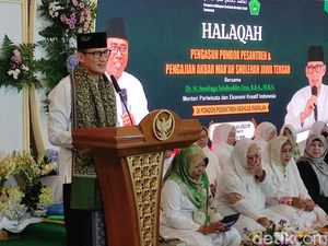 Sandiaga Uno Diteriaki Presiden saat Datangi Ponpes di Semarang