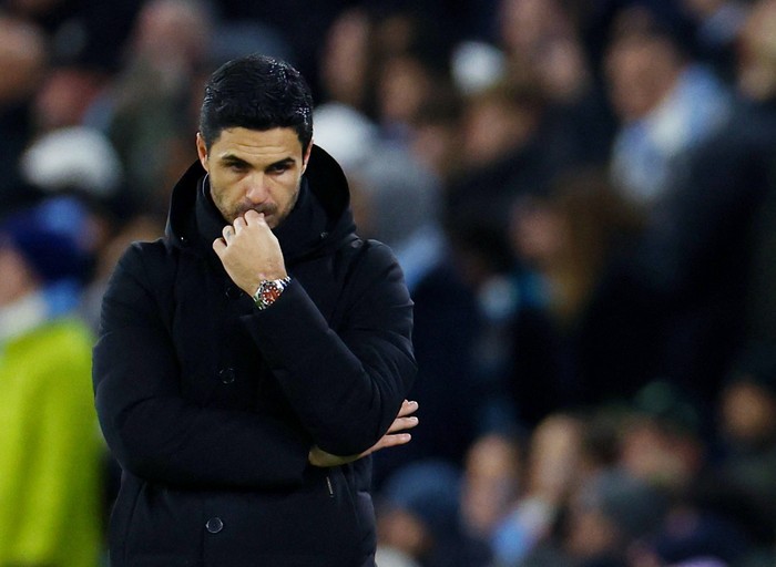 Soccer Football - FA Cup - Fourth Round - Manchester City v Arsenal - Etihad Stadium, Manchester, Britain - January 27, 2023 Arsenal manager Mikel Arteta REUTERS/Molly Darlington