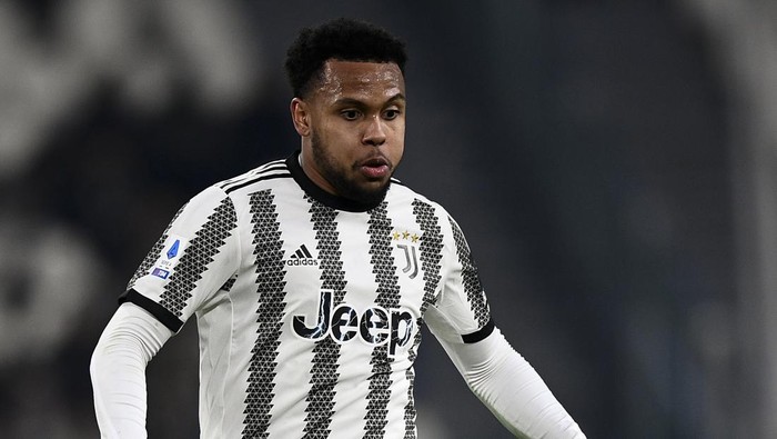 ALLIANZ STADIUM, TURIN, ITALY - 2023/01/22: Weston McKennie of Juventus FC in action during the Serie A football match between Juventus FC and Atalanta BC. The match ended 3-3 tie. (Photo by Nicolò Campo/LightRocket via Getty Images)
