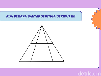 Bisa Tebak Ada Berapa Segitiga? Bisa Jawab Semua, Tandanya Punya Bibit Jenius