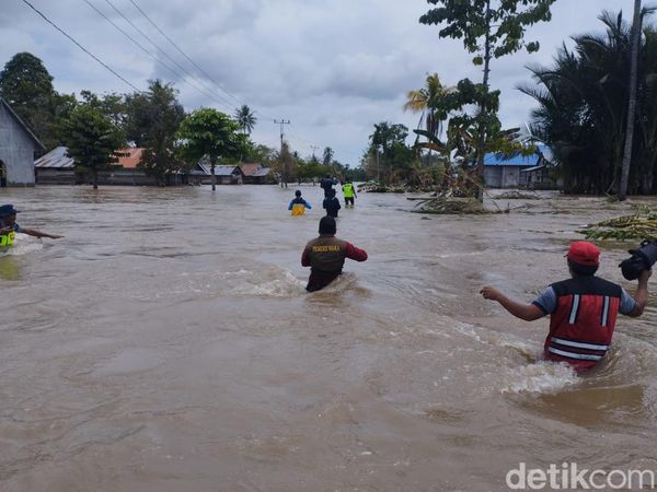 Potret Banjir Luwu Utara gegara Tanggul Sungai Rongkong Jebol