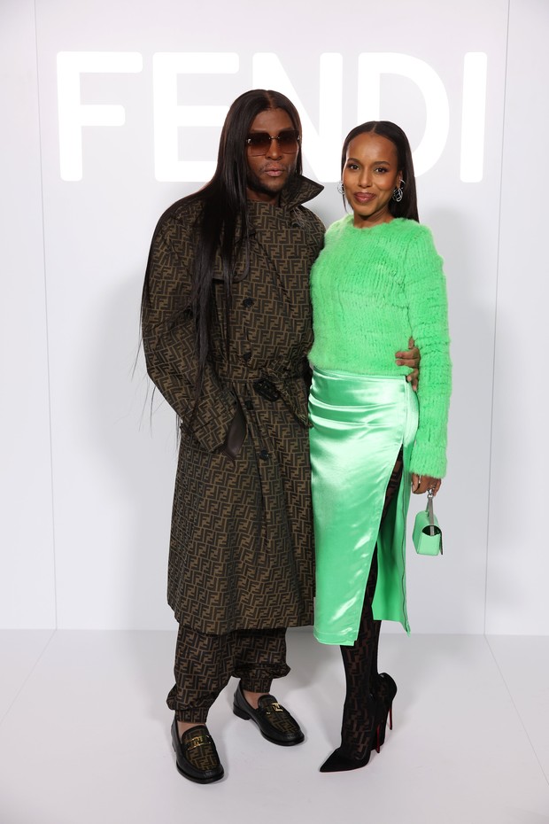 Law Roach dan Kerry Washington di show Fendi/