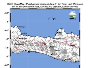 Penjelasan BMKG soal Gempa M 2,6 di Wonosobo Pagi Ini