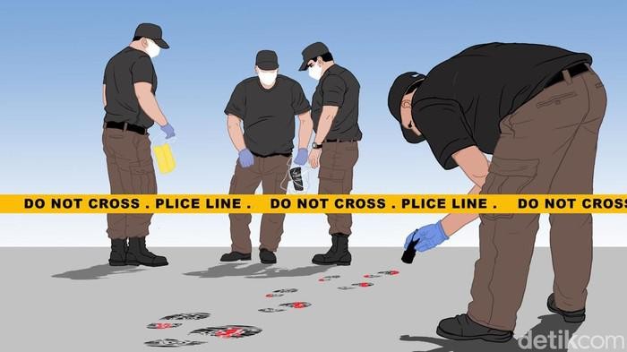 Ilustrasi pengusutan pembunuhan berantai Ilustrasi pengusutan pembunuhan berantai