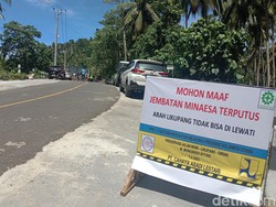 Jembatan di Minut Terputus, Tukang Ojek Naikkan Tarif Angkutan Jadi Rp 20.000