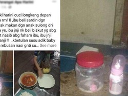 Sedih! Viral Ibu Tak Punya Uang Beli Susu Bayi, Terpaksa Diberi Air Tajin