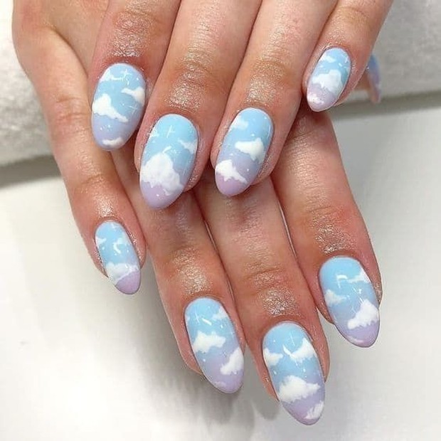 Aquarius nail art/Foto: Pinterest.com/