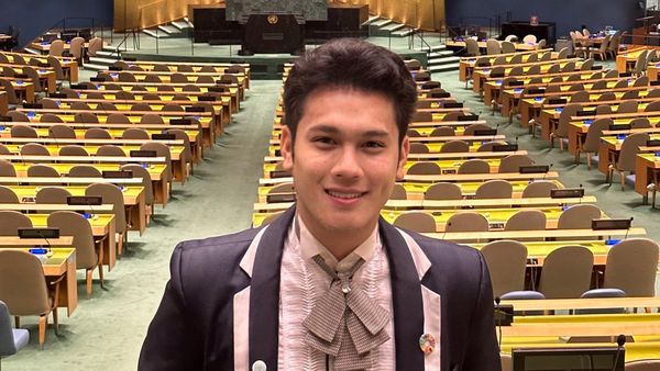 7 Potret Ketua BEM Columbia University Asal Ciamis di Panggung PBB