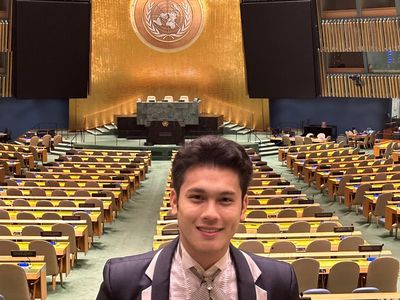 7 Potret Ketua BEM Columbia University Asal Ciamis di Panggung PBB