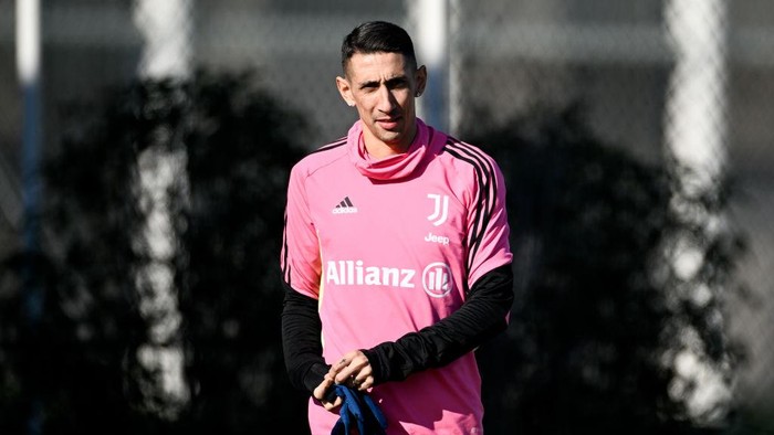 TURIN, ITALY - JANUARY 31: Angel Di Maria of Juventus during a training session at JTC on January 31, 2023 in Turin, Italy. (Photo by Daniele Badolato - Juventus FC/Juventus FC via Getty Images)