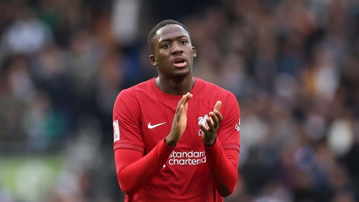 BRIGHTON, ENGLAND - JANUARY 29: Ibrahima Konate of Liverpool during the FA Cup Fourth Round match between Brighton & Hove ALbion and Liverpool at Amex Stadium on January 29, 2023 in Brighton, England. (Photo by Jacques Feeney/Offside/Offside via Getty Images)