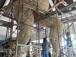 Pemuda Banjar Pande Bualu Bikin Ogoh-ogoh Super Jumbo Setinggi 12 Meter