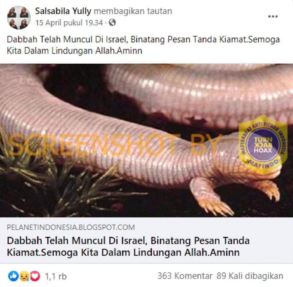 Hoax Dabbah muncul di Israel.