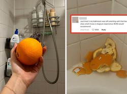 Kocak! Makan Jeruk Sambil Mandi Kini Jadi Tren di TikTok
