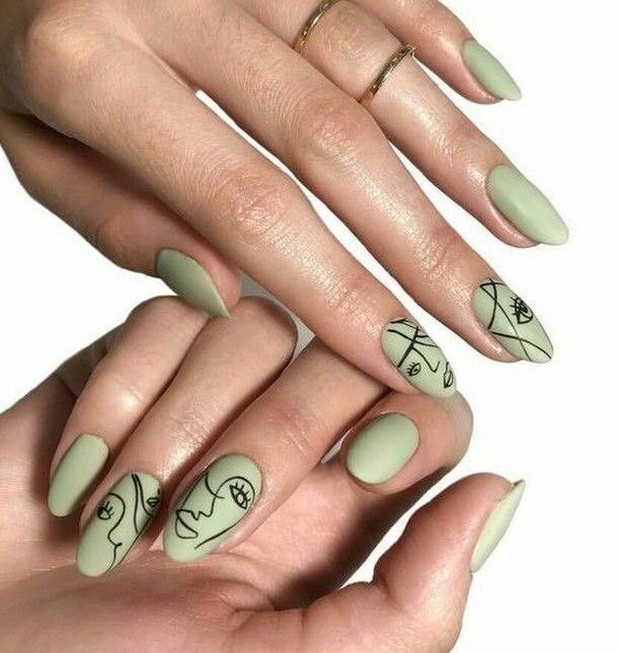Nail art untuk zodiak Pisces