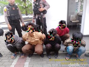 Hendak Tawuran Bawa Sajam, 6 Pelajar di Medan Ditangkap