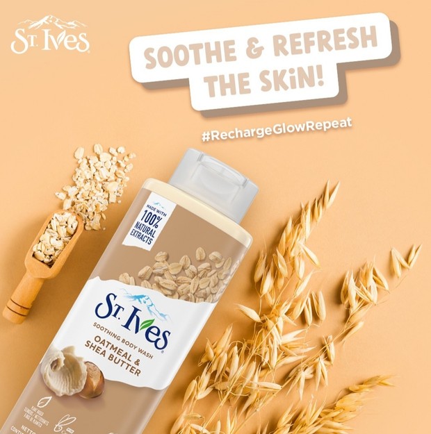 St Ives Shooting Body Wash Oatmeal and Shea Butter / Foto: instagram.com/StIves.id Rekomendasi sabun untuk kulit kering sensitif