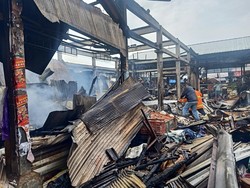 Kerugian Akibat Pasar Lelateng Terbakar Lebih dari Rp 1 Miliar