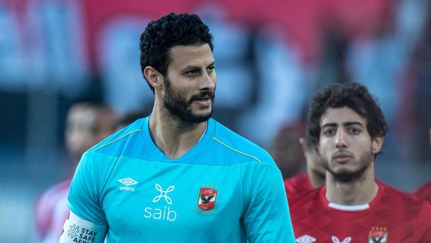 CASABLANCA, MOROCCO - MAY 30: Mohamed El Shenawy of Al Ahly during the CAF Champions League Final 2022 match between Al Ahly and Wydad AC at Stade Mohammed V on May 30, 2022 in Casablanca, Morocco. (Photo by Sebastian Frej/MB Media/Getty Images)