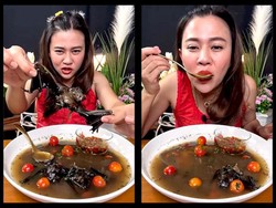 5 Aksi Mukbang Esktrem, Makan Sup Kelelawar hingga Ikan Hiu Putih