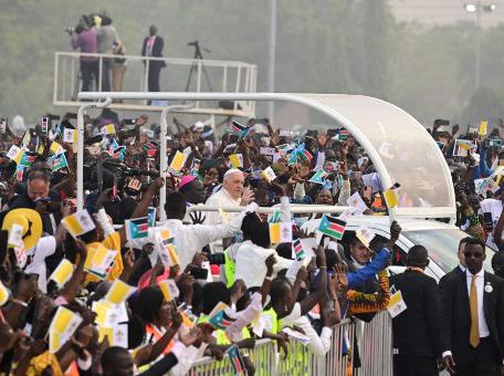 Kunjungi Sudan Selatan, Paus Fransiskus Dorong Kebencian Etnis Diakhiri