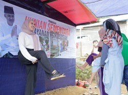 Relawan Ganjar Bangun Hunian Sementara bagi Penyintas Gempa Cianjur