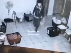 Video CCTV Aksi Pasutri Maling HP-Tabung Gas di Toko Laundry Bogor