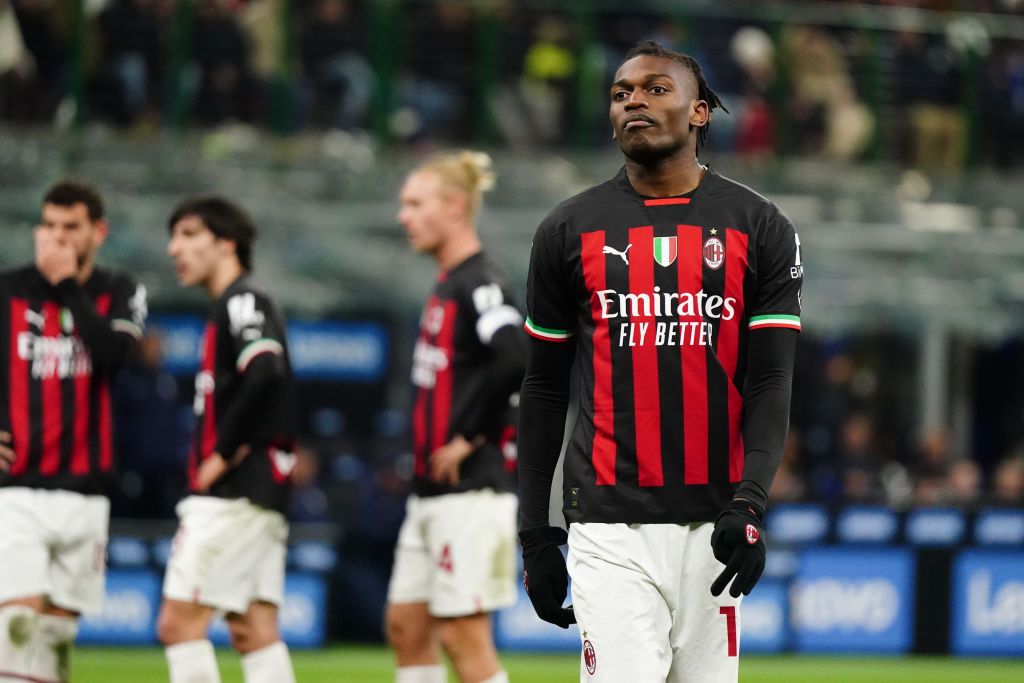 Rafael Leao (AC Milan) during the match between FC Internazionale and AC Milan, Serie A, at Giuseppe Meazza Stadium on February 05th, 2023. (Photo by Luca Rossini/NurPhoto via Getty Images)