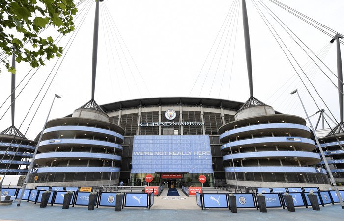 Manchester City FILE - A exterior shot of the stadium before the English Premier League soccer match between Manchester City and Arsenal at the Etihad Stadium in Manchester, England, Wednesday, June 17, 2020. Manchester City has been accused of numerous breaches of the Premier League's financial regulations between 2009-18. The period covers the first nine full seasons under the club’s Abu Dhabi ownership. City won the league on three occasions during that time in 2012, 2014 and 2018. (Peter Powell/Pool via AP, File)