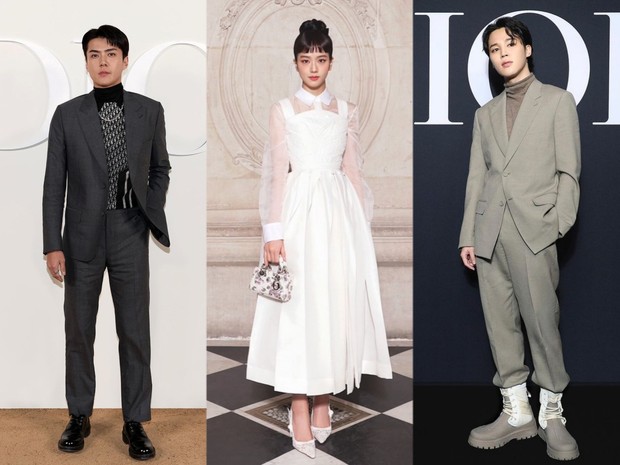 Potret Sehun (EXO), Jisoo (BLACKPINK), dan Jimin (BTS)