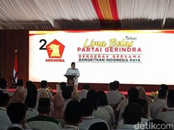 Prabowo Sambut Pidato Jokowi di HUT Gerindra: Tendangannya Lumayan