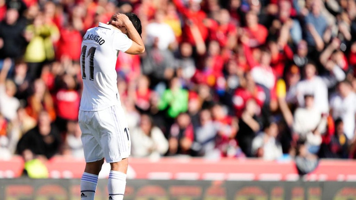 Asensio gagal mencetak gol ke gawang Mallorca dari titik penalti. Foto: NurPhoto via Getty Images/NurPhoto