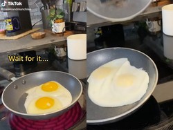 Anti Gagal! Tiktoker Ini Bagikan Cara Gampang Membalikkan Telur Mata Sapi