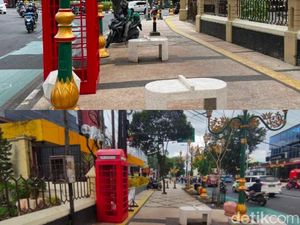 Kotak Telepon yang Halangi Guiding Block Kayutangan Heritage Malang Digeser Kotak Telepon yang Halangi Guiding Block Kayutangan Heritage Malang Digeser