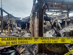 Polda Bali Tunggu Hasil Lab Penyebab Kebakaran Pasar Lelateng Jembrana