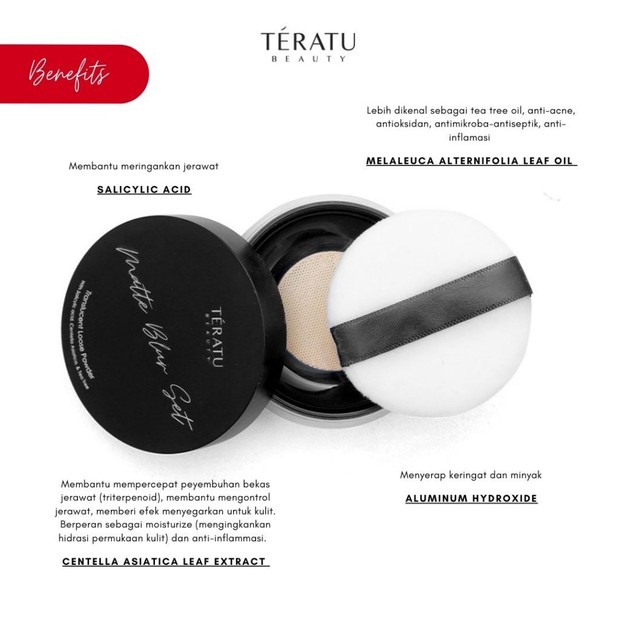 Teratu Beauty Matte Blur Set Translucent Loose Powder